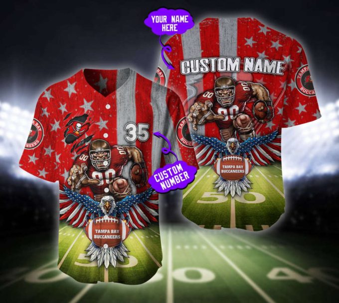 Tampa Bay Buccaneers Baseball Jersey Custom Name And Number Gift For Men Women