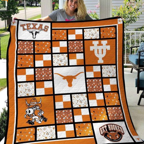 Texas Longhorns Personalized Customized 3D Full Printing Quilt Home Decor 2024 Gifts Home Decor 2024 Gifts