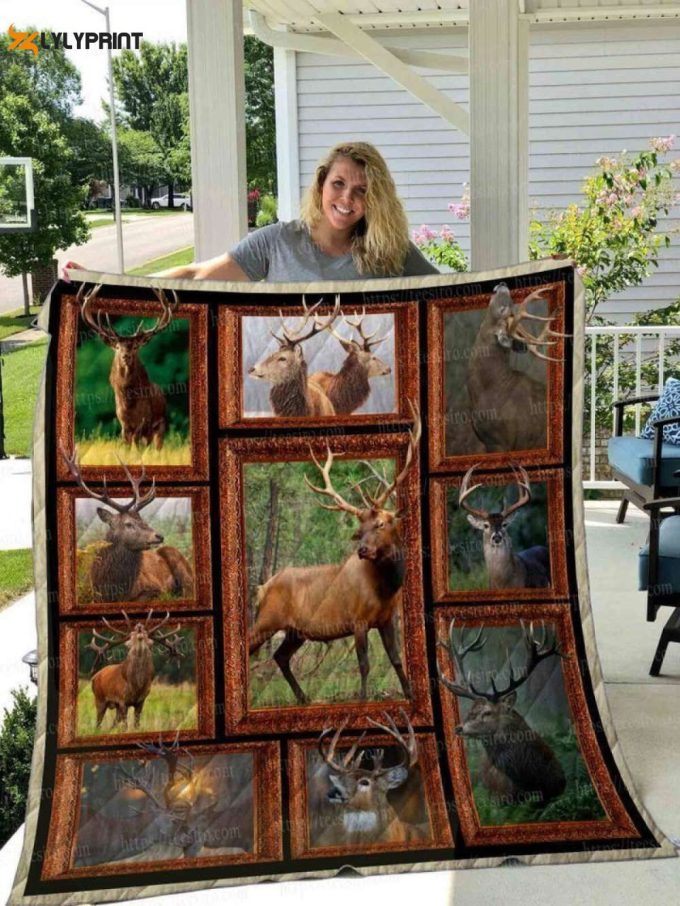 A Big Brown DeerCustomized Quilt