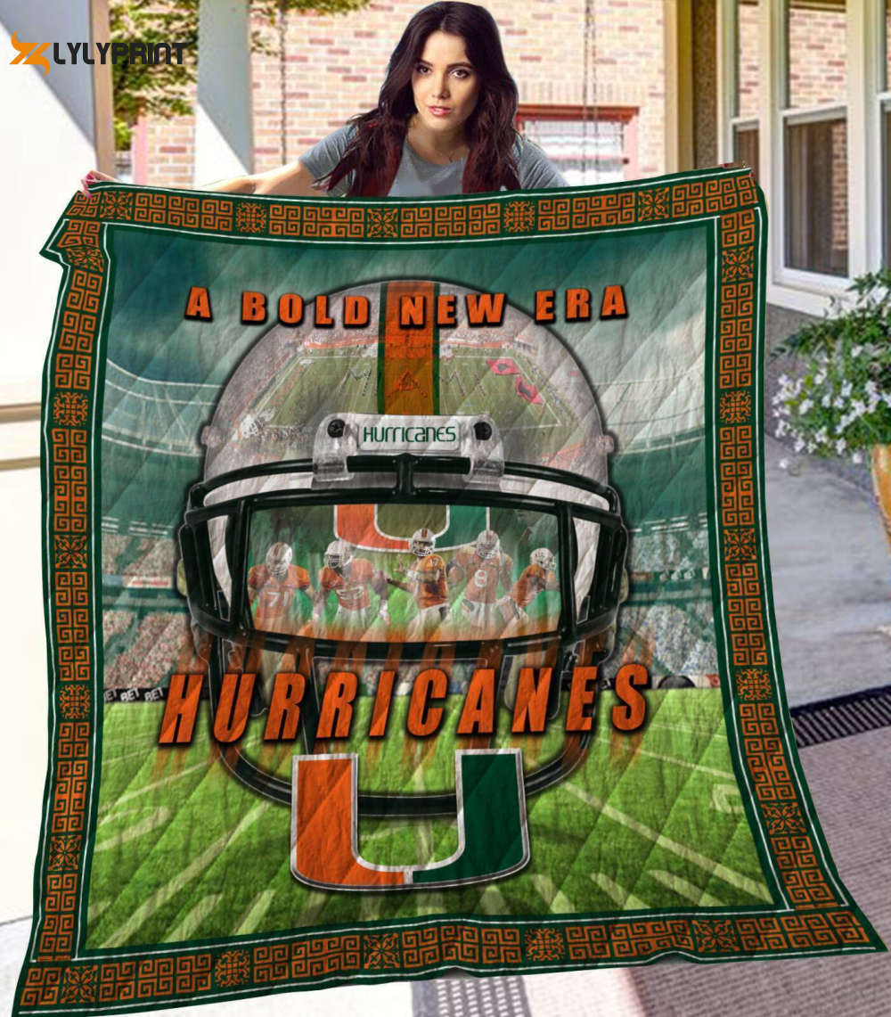 A Bold New Era Hurricanes 3D Customized Quilt Blanket A Bold New Era Hurricanes 3D Customized Quilt Blanket