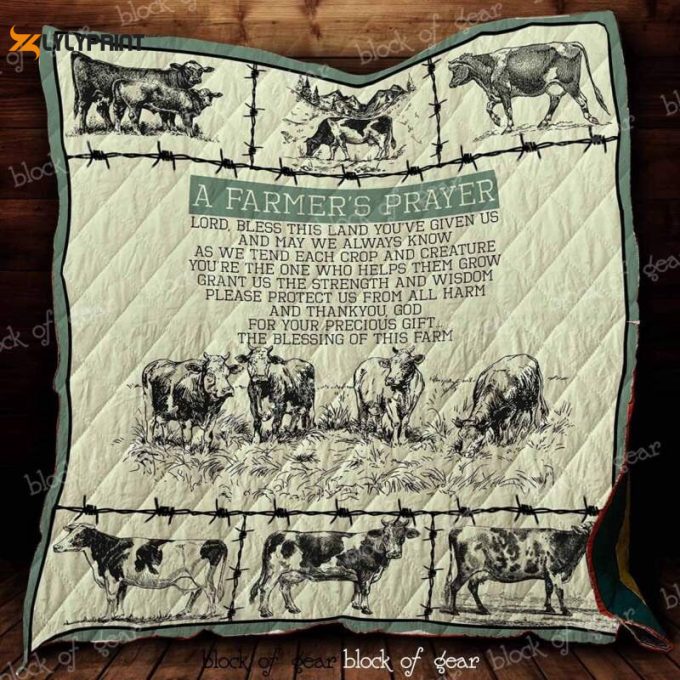 A Farmers Prayer 3D Customized Quilt
