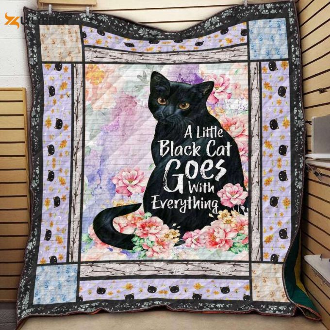 A Litlle Black Cat 3D Customized Quilt