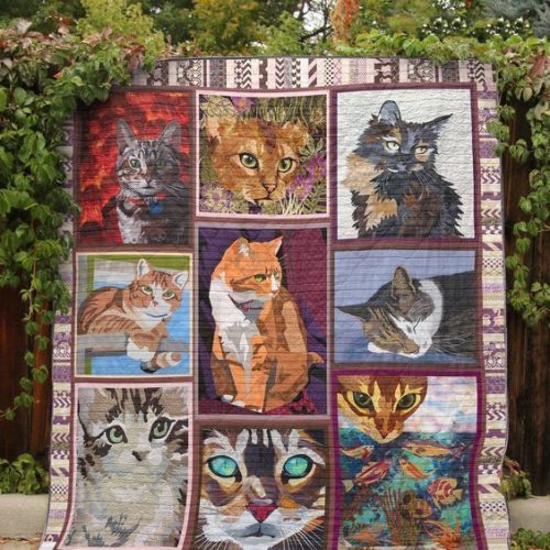 A Little Cat Life 3D Customized Quilt