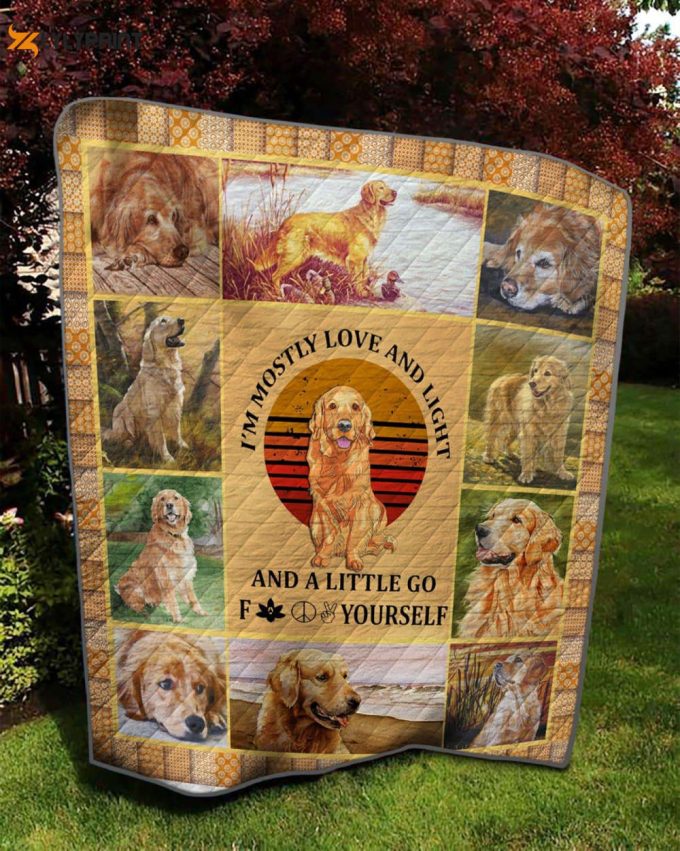 A Little Go Golden 3D Customized Quilt Blanket