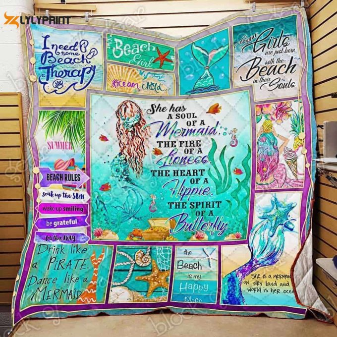 A Soul Of A Mermaid 3D Customized Quilt