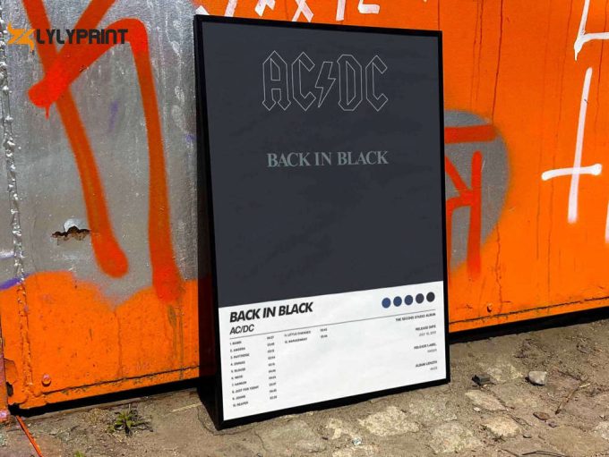ACDC “Back In Black” Album Cover Poster #6