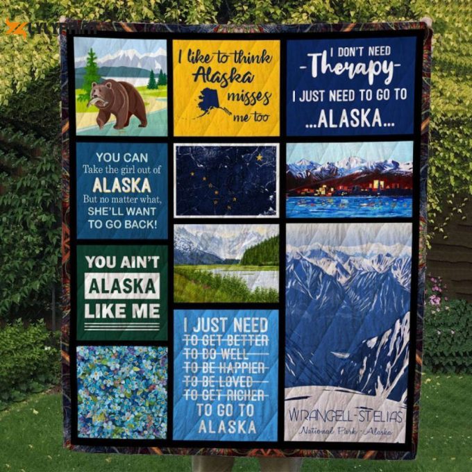 Alaska Customize Quilt Blanket For Fans Home Decor Gift