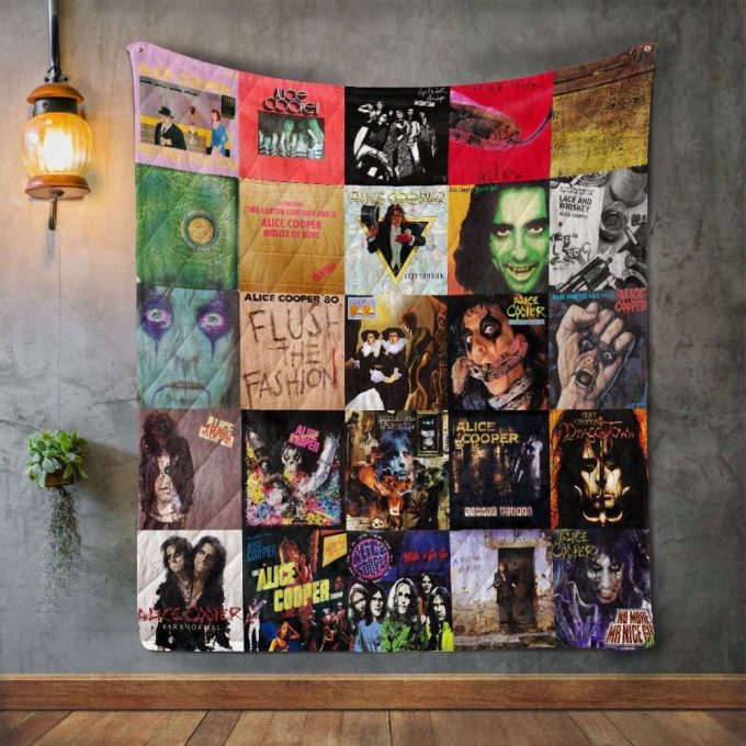 Alice Cooper Quilt Blanket For Fans Home Decor Gift
