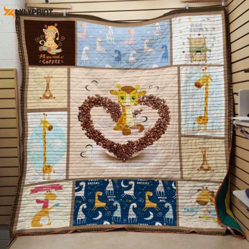 All You Need Giraffe 3D Customized Quilt Blanket For Fans Home Decor Gift
