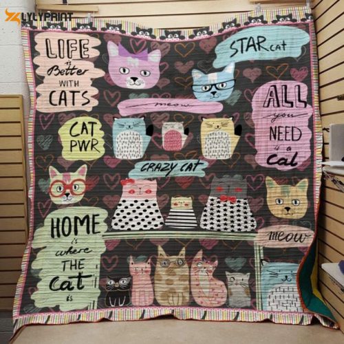 All You Need Is A Cat 3D Customized Quilt