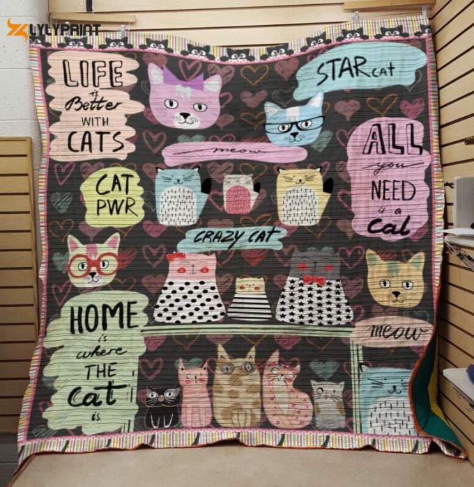 All You Need Is A Cat 3D Customized Quilt