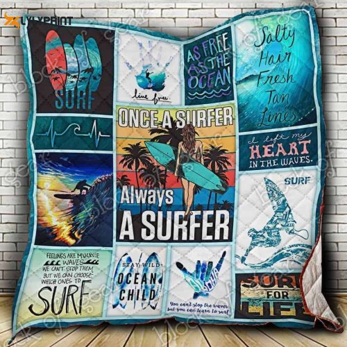 Always A Surfer 3D Customized Quilt