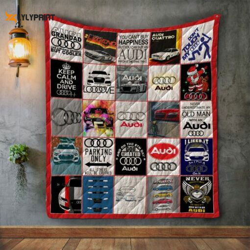 Audi Quilt Blanket For Fans Home Decor Gift Audi Quilt Blanket For Fans Home Decor Gift