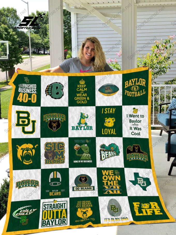 Baylor Bears Quilt Blanket For Fans Home Decor Gift