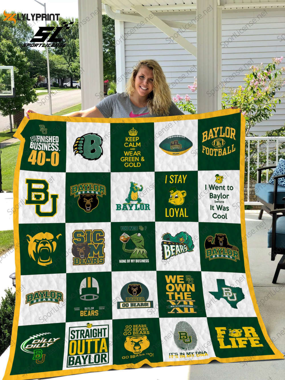 Baylor Bears Quilt Blanket For Fans Home Decor Gift Baylor Bears Quilt Blanket For Fans Home Decor Gift