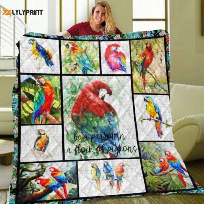 Be A Parrot 3D Customized Quilt
