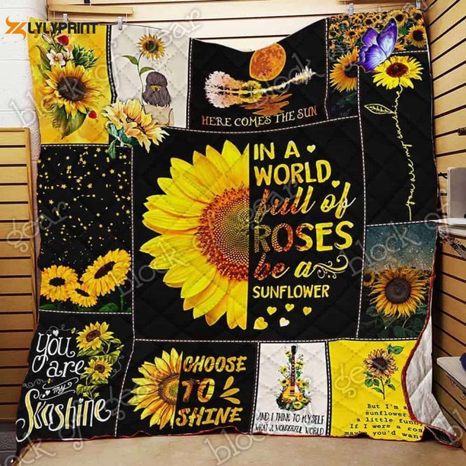 Be A Sunflower 3D Customized Quilt