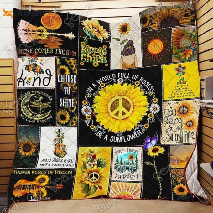 Be A Sunflower Hippie 3D Customized Quilt