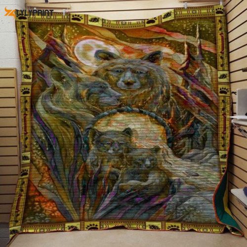 Bear 3D Customized Quilt Blanket For Fans Home Decor Gift