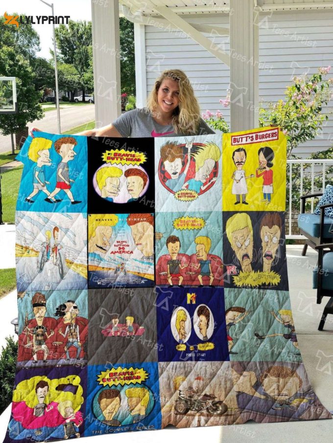 Beavis and Butt Head Quilt Blanket Home Decor Giftx