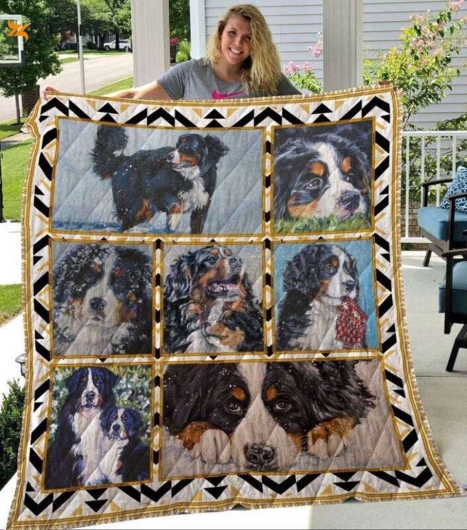 Bernese Mountain 3D Customized Quilt