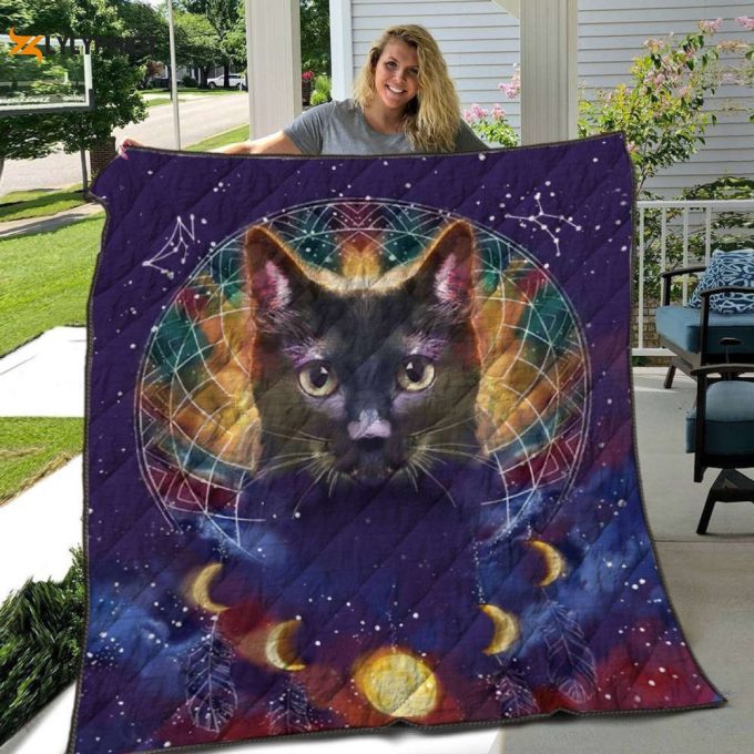 Black Cat Magic 3D Customized 3D Customized Quilt