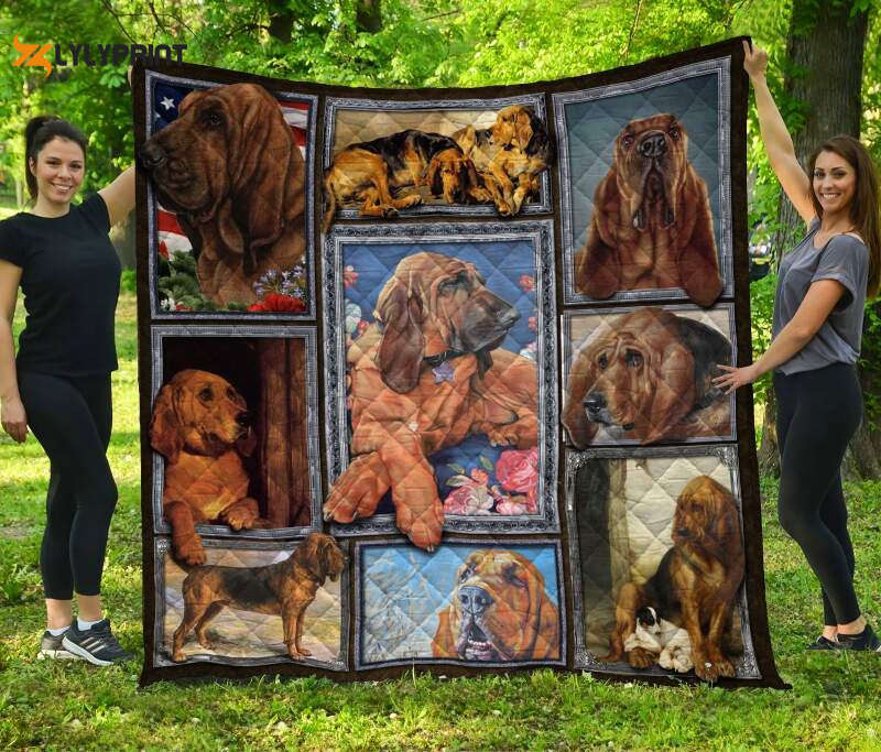 Bloodhound 3D Quilt Blanket For Fans Home Decor Gift Bloodhound 3D Quilt Blanket For Fans Home Decor Gift