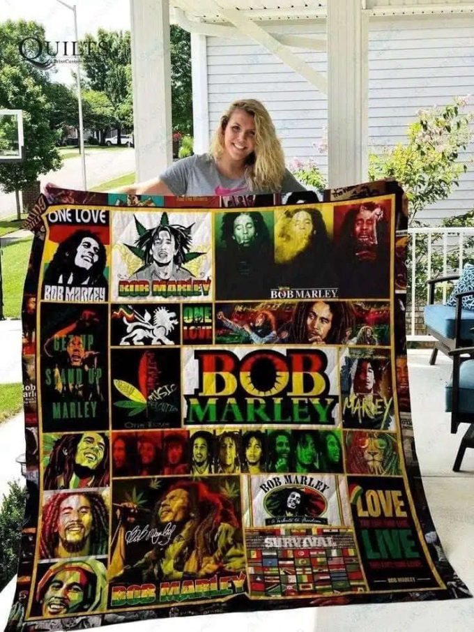 Bob Marley 5 Quilt Blanket For Fans Home Decor Gift