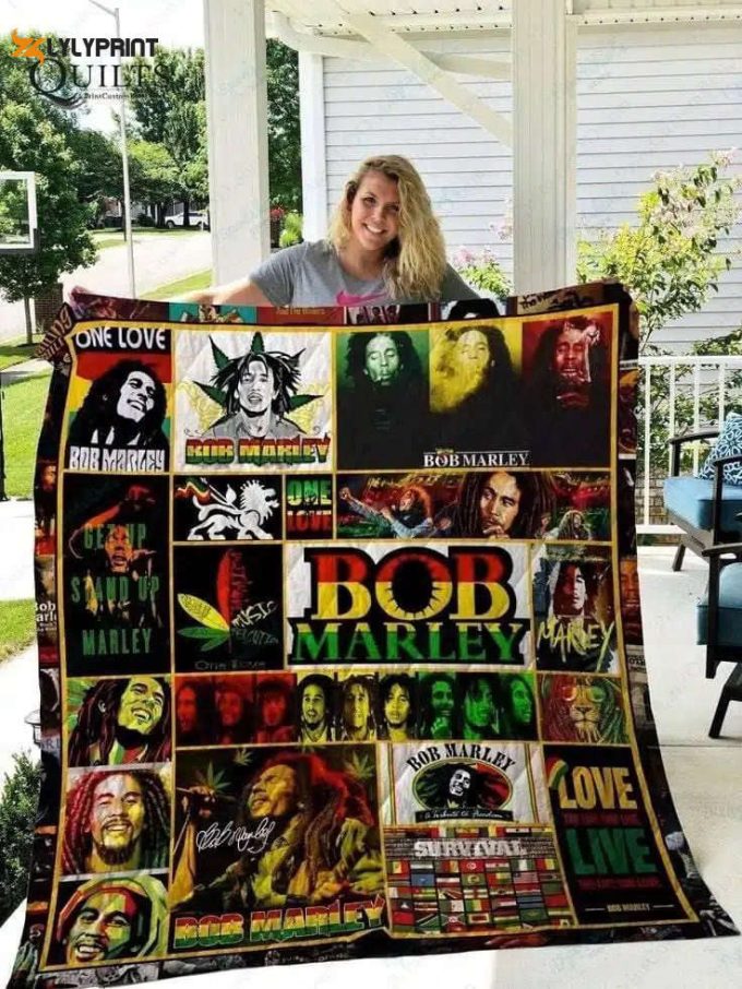 Bob Marley 5 Quilt Blanket For Fans Home Decor Gift