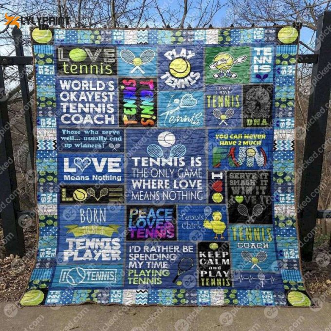 Born To Be A Tennis Player 3D Customized Quilt