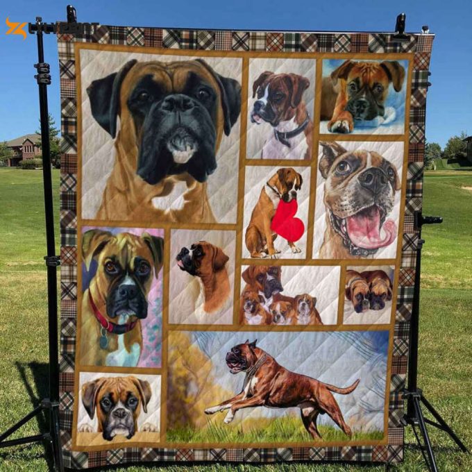 Boxer Heart 3D Quilt Blanket For Fans Home Decor Gift