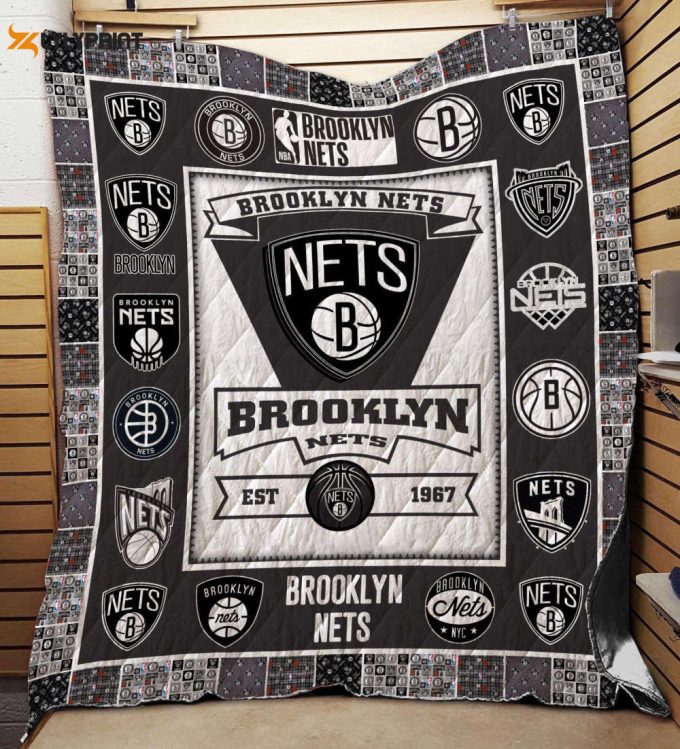 Brooklyn Nets Quilt Blanket For Fans Home Decor Gift