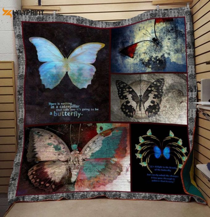 Butterfly In A Caterpillar 3D Customized Quilt
