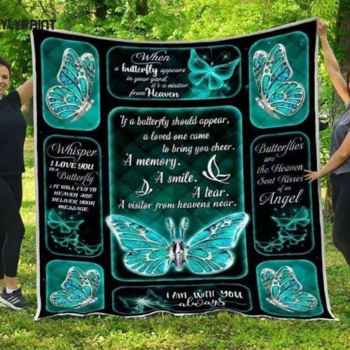 Butterfly Silver A Memory 3D Customized Quilt