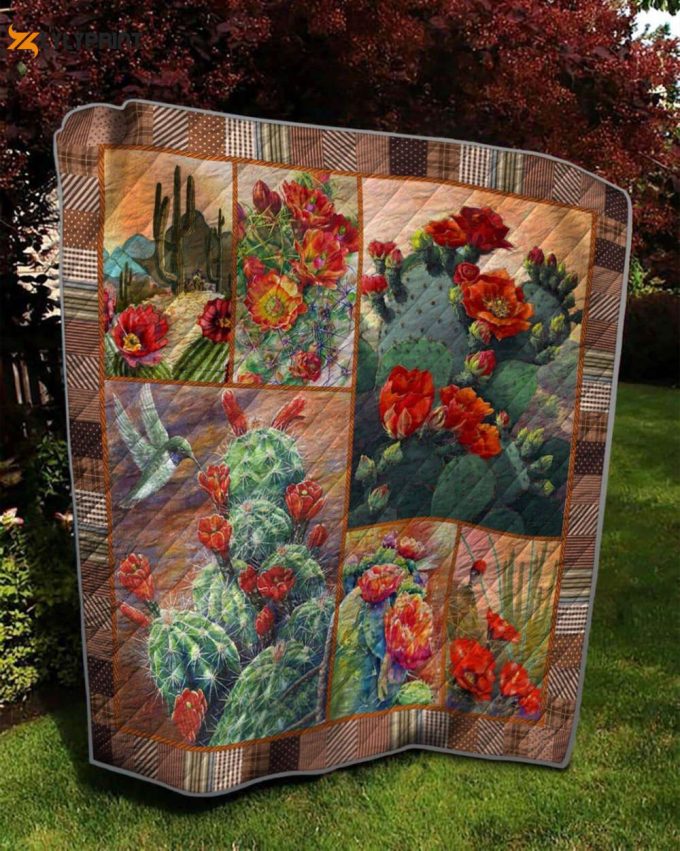 Cactus 3D Customized Quilt Blanket For Fans Home Decor Gift