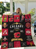 Calgary Flames 3 Quilt Blanket For Fans Home Decor Gift