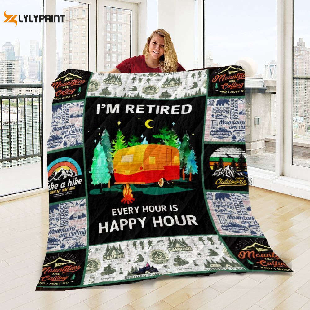 Camping Retired 3D Customized Quilt Camping Retired 3D Customized Quilt