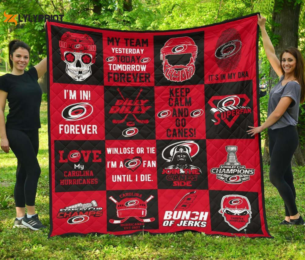 Carolina Hurricanes 2 Quilt Blanket For Fans Home Decor Gift Carolina Hurricanes 2 Quilt Blanket For Fans Home Decor Gift