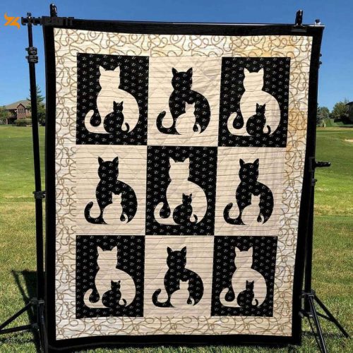 Cat Applique 3D Customized Quilt