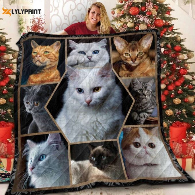 Cat Hexa 3D Customized Quilt