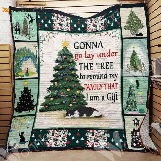 Cat I Am A Gift 3D Customized Quilt