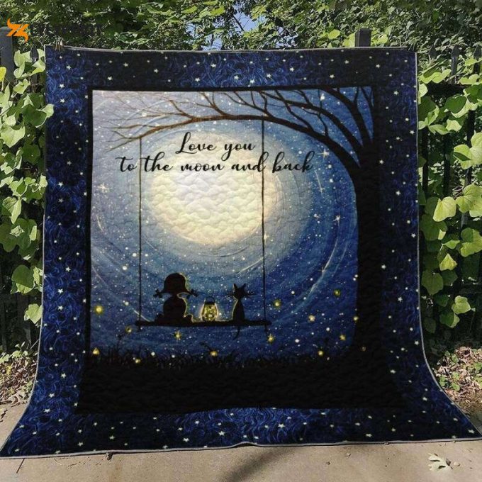 Cat Moon 3D Customized Quilt