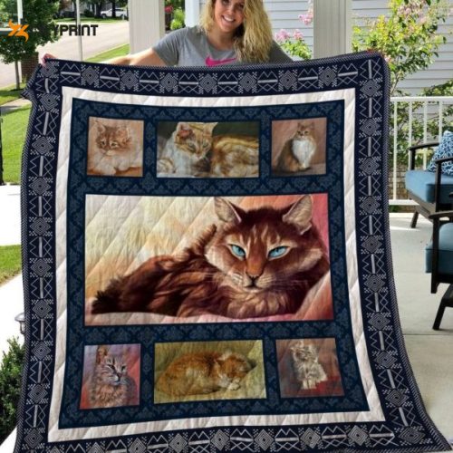 Cat Quicat 3D Customized Quilt Blanket For Fans Home Decor Gift