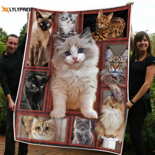 Cat Singing Again 3D Quilt Blanket