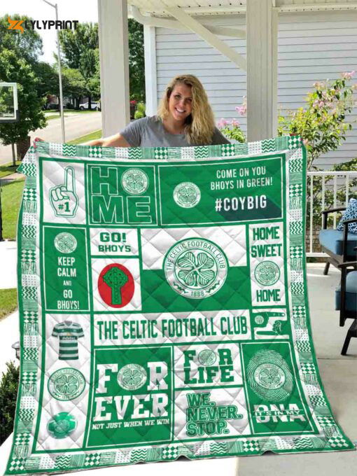 Celtic FC Quilt Blanket For Fans Home Decor Gift Celtic FC Quilt Blanket For Fans Home Decor Gift