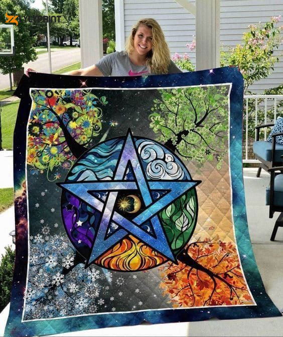 Celtic Wicca Tree Star 3D Customized Quilt Celtic Wicca Tree Star 3D Customized Quilt