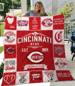 Cincinnati Reds Quilt Blanket For Fans Home Decor Gift