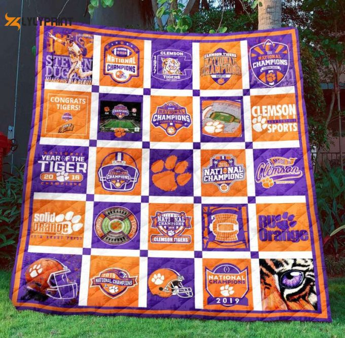 Clemson Tigers 3D Customized Quilt Blanket For Fans Home Decor Gift