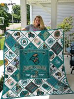 Coastal Carolina Quilt Blanket Home Decor Gift