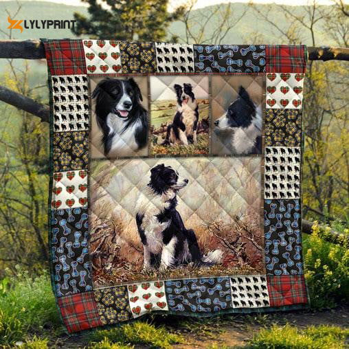Cute Border Collie Pets Dog 3D Customized Quilt Blanket For Fans Home Decor Gift Cute Border Collie Pets Dog 3D Customized Quilt Blanket For Fans Home Decor Gift